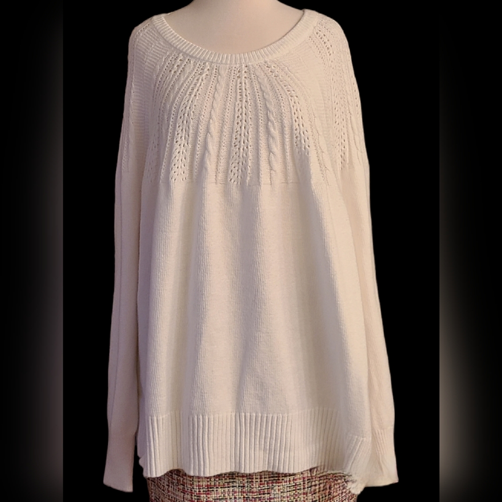 NWT Chaps size 4X snow white sweater